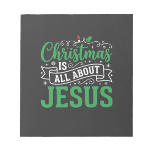 Bloco De Notas Tipografia Natal é Tudo Sobre Jesus