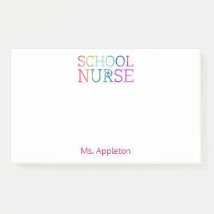 Bloco De Notas Tipografia personalizada enfermeira da aguarela da