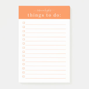 Bloco De Notas Tipografia Retroativa Mínima Monograma laranja