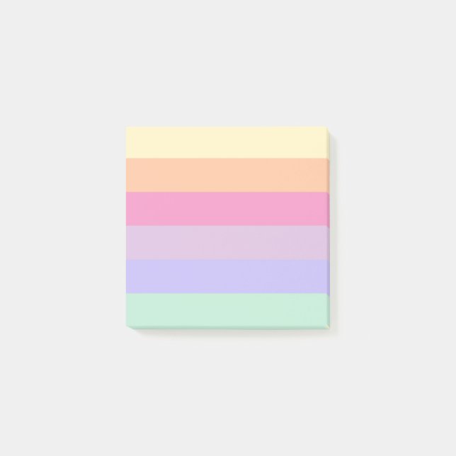 Bloco De Notas Tiras de cores Modelo simples modernas (Frente)
