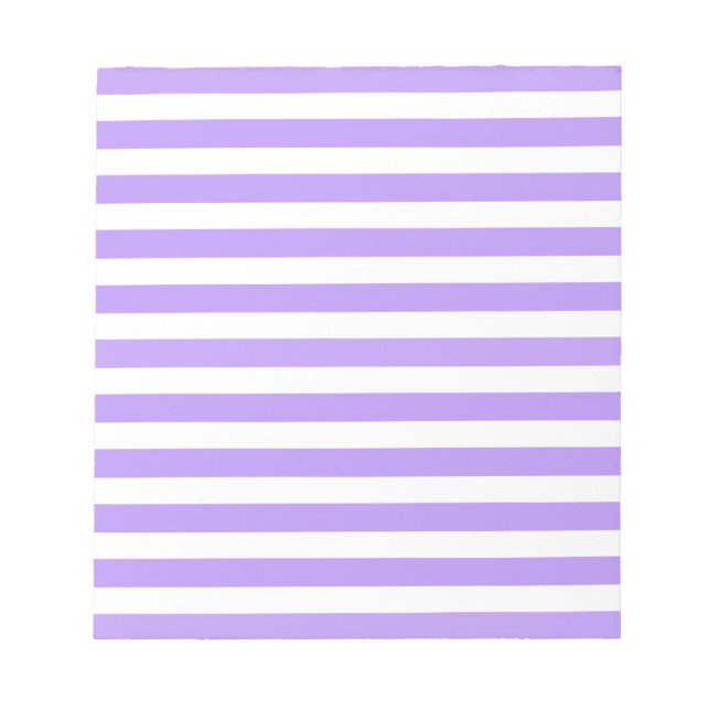 Bloco De Notas Tiras de doces, púrpuras e brancas (Frente)