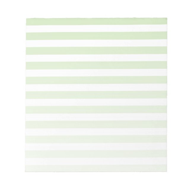 Bloco De Notas Tiras doces brancas e verdes claras (Frente)