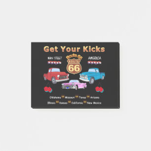 Bloco De Notas Tire os pontapés. Rota 66 t-shirts e presentes Pos