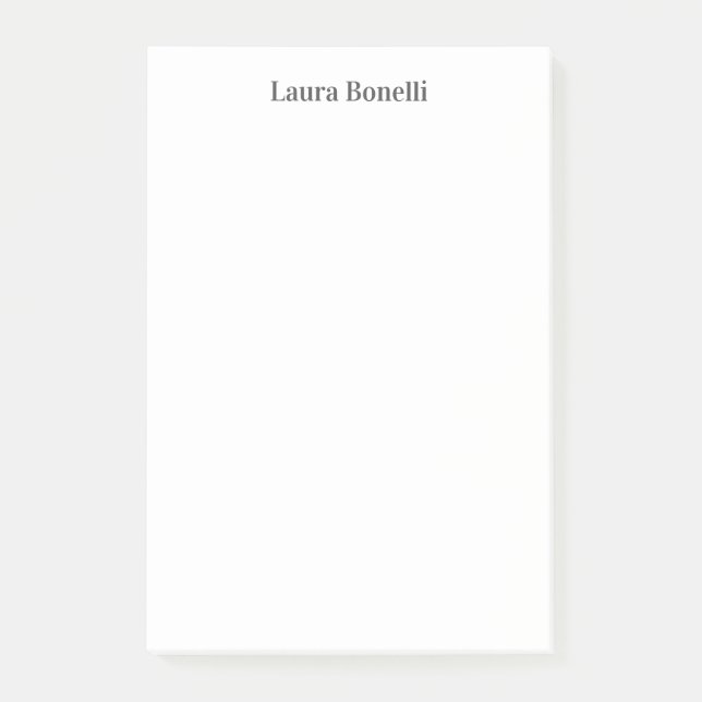 Bloco De Notas Título da Planilha Moderna Profissional Minimalist (Frente)