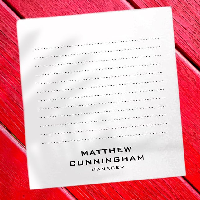 Bloco De Notas Título de Negócios Moderno Elegante Simples Minima (Criador carregado)