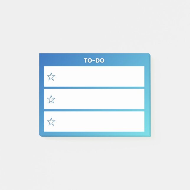 Bloco De Notas TO-DO Checklist Sticky Notes – 3 Line Task Pad (Frente)