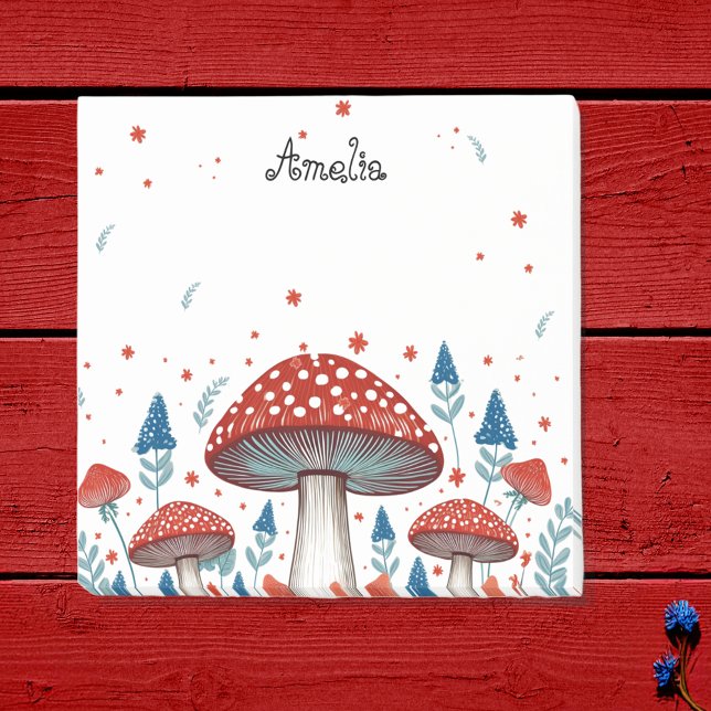 Bloco De Notas Toadstool Whimsical Personalizada (Criador carregado)