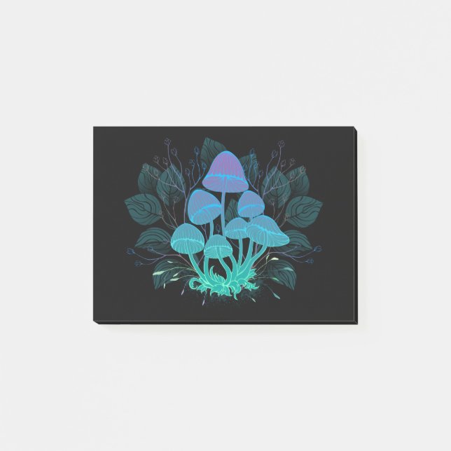 Bloco De Notas Toadstools em arbustos (Frente)