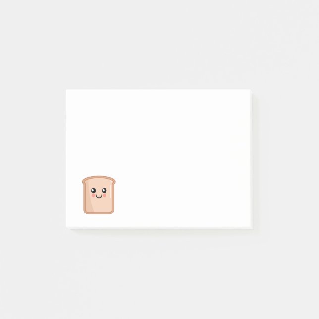 Bloco De Notas Toast Kawaii Comida Art (Frente)