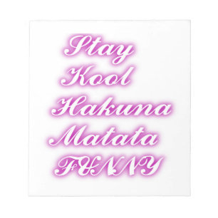 Bloco De Notas Tocar Legal Hakuna Matata .png