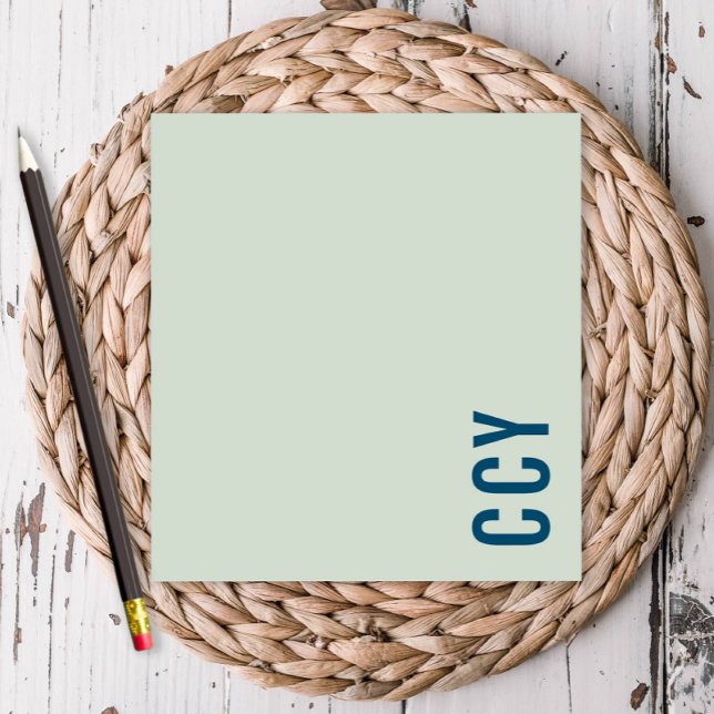 Bloco De Notas Todos os Bonés laterais do Monograma Personalizado (Criador carregado)