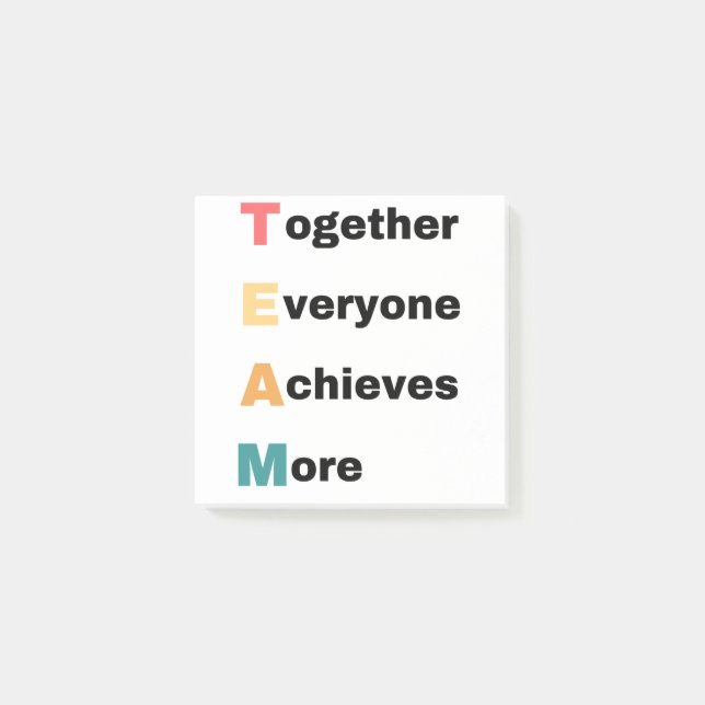Bloco De Notas Together Everyone Achieves More 2 (Frente)