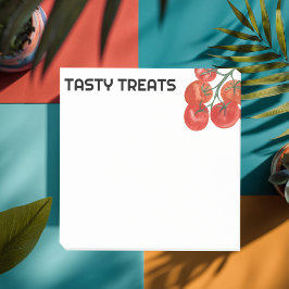 Bloco De Notas Tomates Monograma PERSONALIZADO A Aquarelas Person