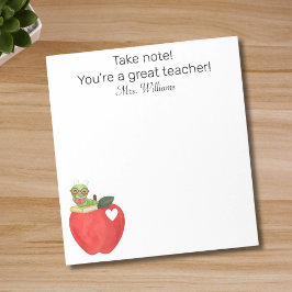 Bloco De Notas Tome nota do seu professor de excelente, Apreciaçã