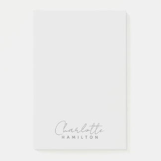 Bloco De Notas Tones de Cinza de Nomes Personalizados Modernos