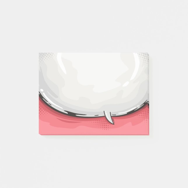 Bloco De Notas Toon design Red bkgd da Bolha de Voz (Frente)