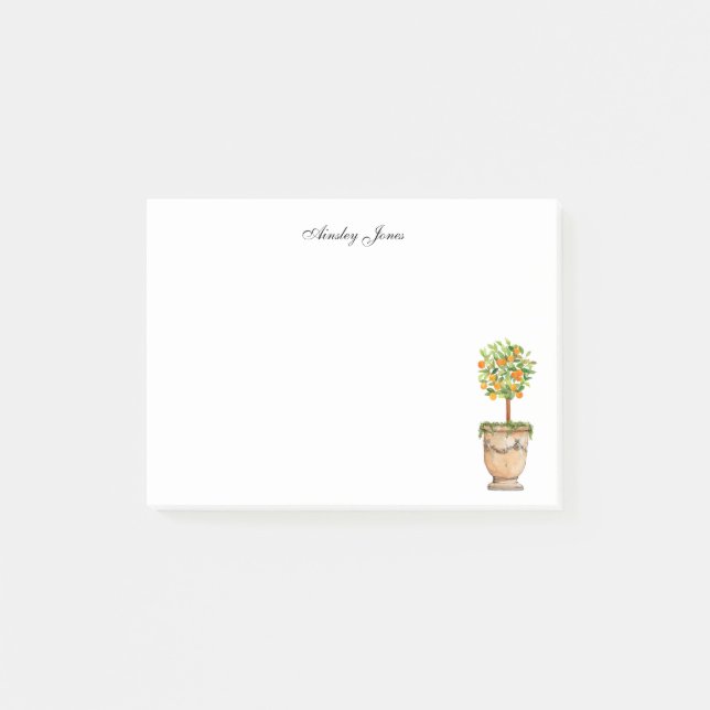 Bloco De Notas Topiário de citros de laranjeira (Frente)