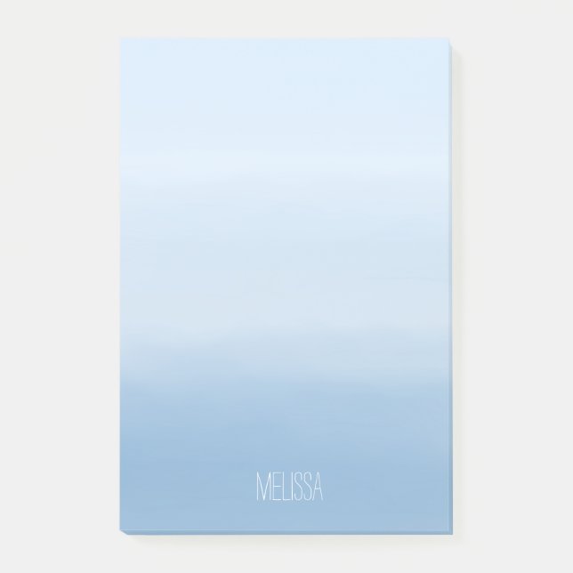 Bloco De Notas Torre de aquarela azul (Frente)