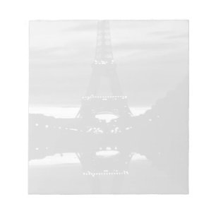 Bloco De Notas Torre Eiffel Paris França vintage reflexão 1970