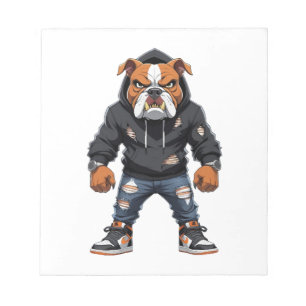 Bloco De Notas Touro Alfa Urbano � Mascote de Estilo de Rua