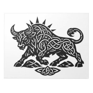 Bloco De Notas Touro Sigilo do Touro — Tatuagem Zodiacal Terrestr