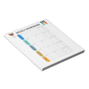 BLOCO DE NOTAS TRABALHO DE CASA SEMANAL