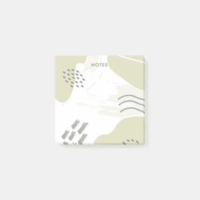 Bloco De Notas Traço de Pincel Abstrato do Pastel (Frente)