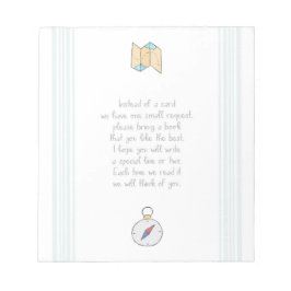 Bloco De Notas Traga um livro Convidar Chá de fraldas Adventure C