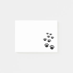 Bloco De Notas Traje de Pet Paw de Cartoon Preto