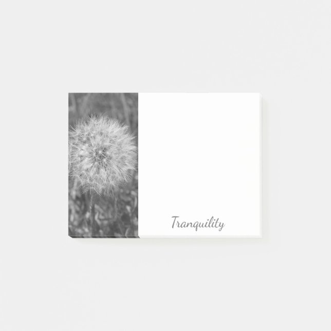 Bloco De Notas Tranquil Black & White Puff Post-It Notes (Frente)