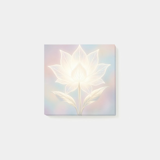 Bloco De Notas Translucent Lotus on Soft Background (Frente)