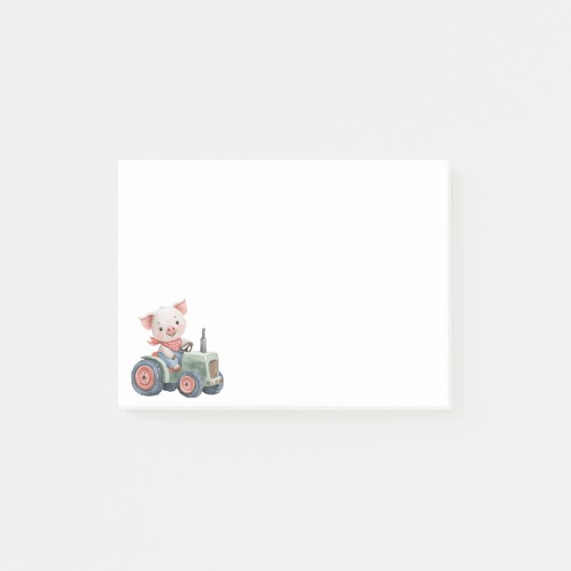 Bloco De Notas Trator de Fazenda de Suíno (Frente)