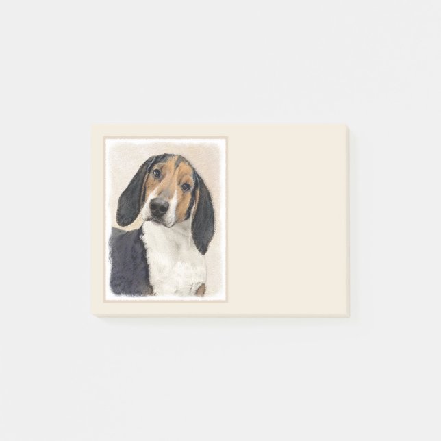 Bloco De Notas Treing Walker Coonhound Painting - Arte Original (Frente)