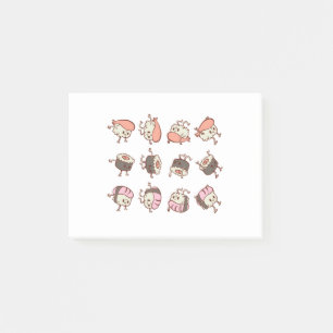 Bloco De Notas Treino de Exercícios com Sushi