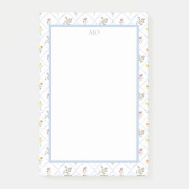 Bloco De Notas Trellis de Flores Silvestres | Notas Adhesivas