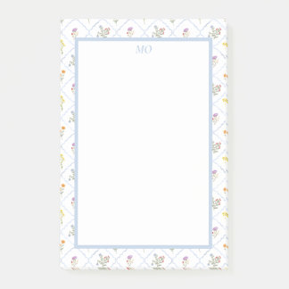 Bloco De Notas Trellis de Flores Silvestres | Notas Adhesivas