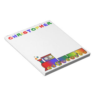 Bloco De Notas Trem colorido personalizado