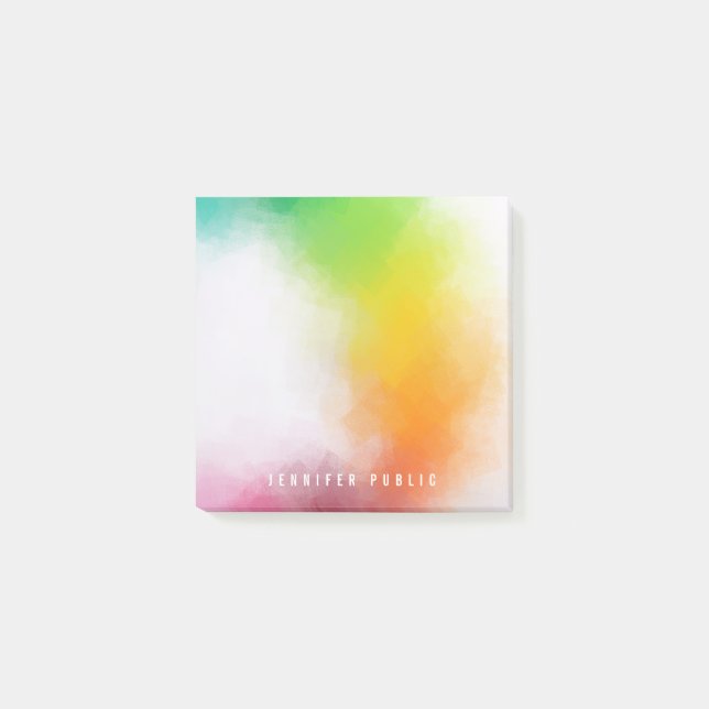 Bloco De Notas Trendy Modern Colorful Abstrato Art Modelo (Frente)