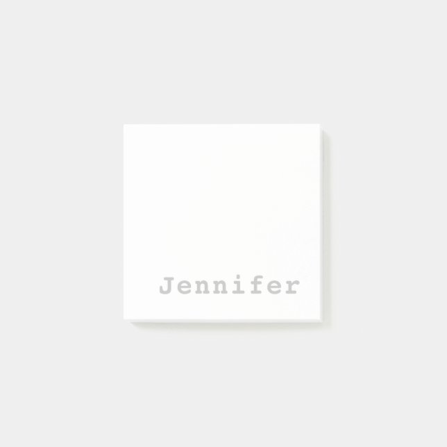 Bloco De Notas Trendy Modern Minimalist Chic Name (Frente)