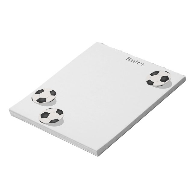 Bloco De Notas três bolas de futebol esporte personalizado (Invertido)