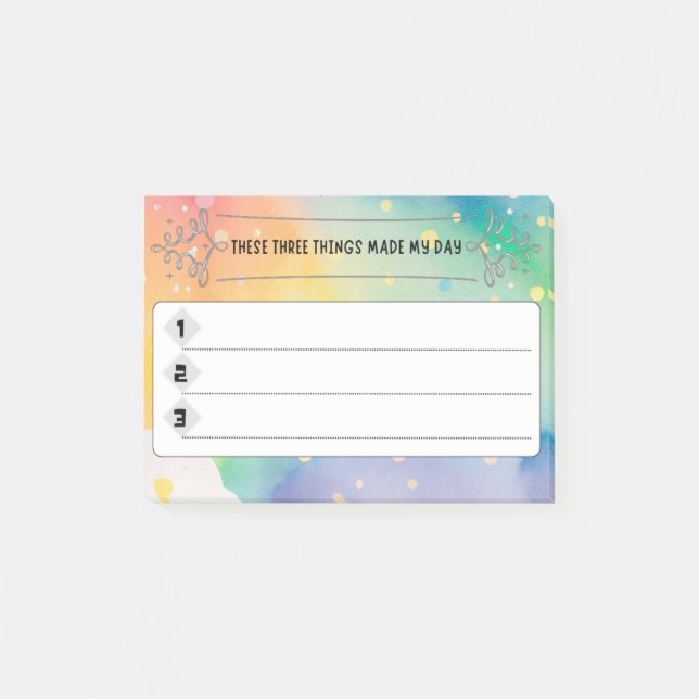 Bloco De Notas Três Coisas... (Frente)