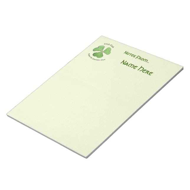 Bloco De Notas Trevo Verde (Inclinado)