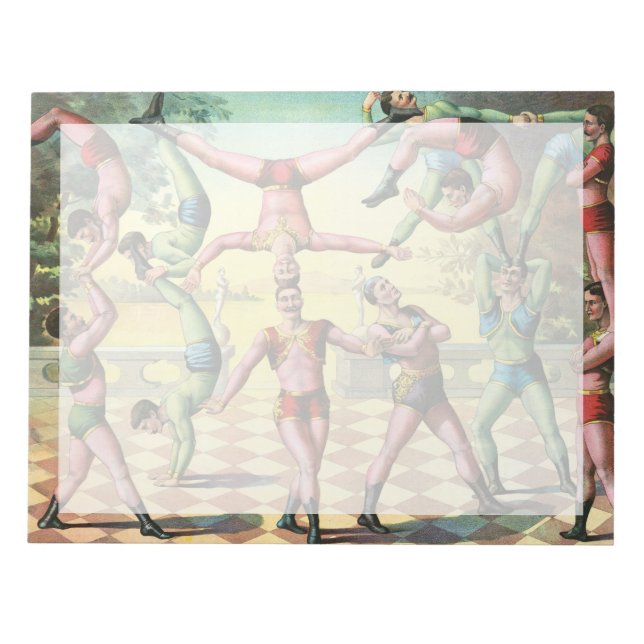 Bloco De Notas Treze Homens Fazendo Acrobáticos (Frente)