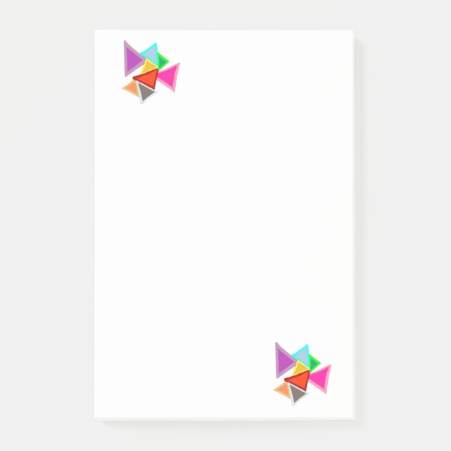 Bloco De Notas Triângulos Coloridos  (Frente)