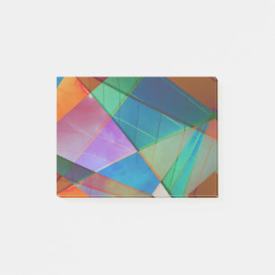 Bloco De Notas Triângulos modernos e coloridos, formas trapezoid