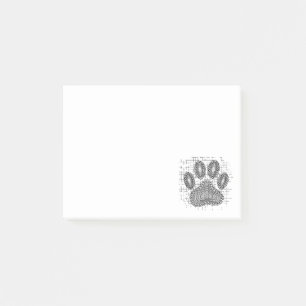Bloco De Notas Tribal Dog Paw Imprimida Em Fundo Distinto