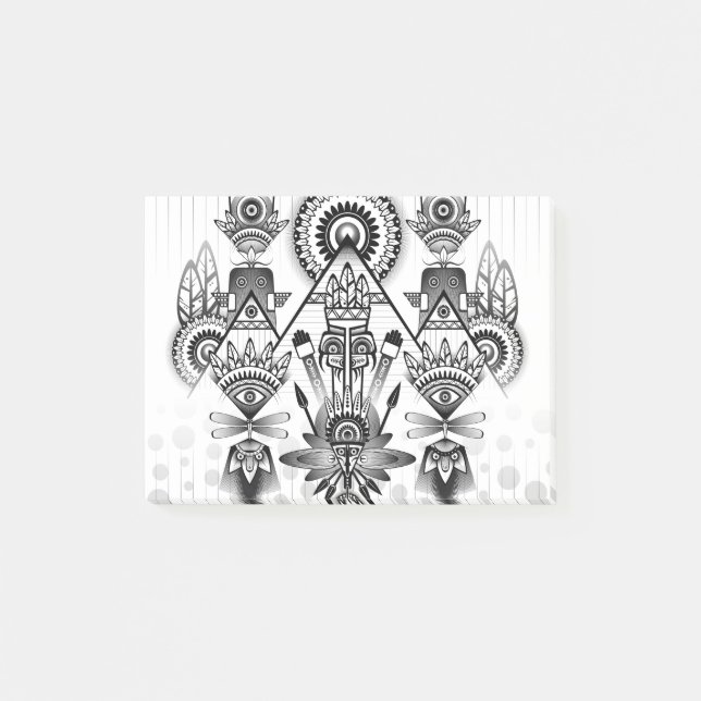 Bloco De Notas Tribal Nativo abstrato (Frente)
