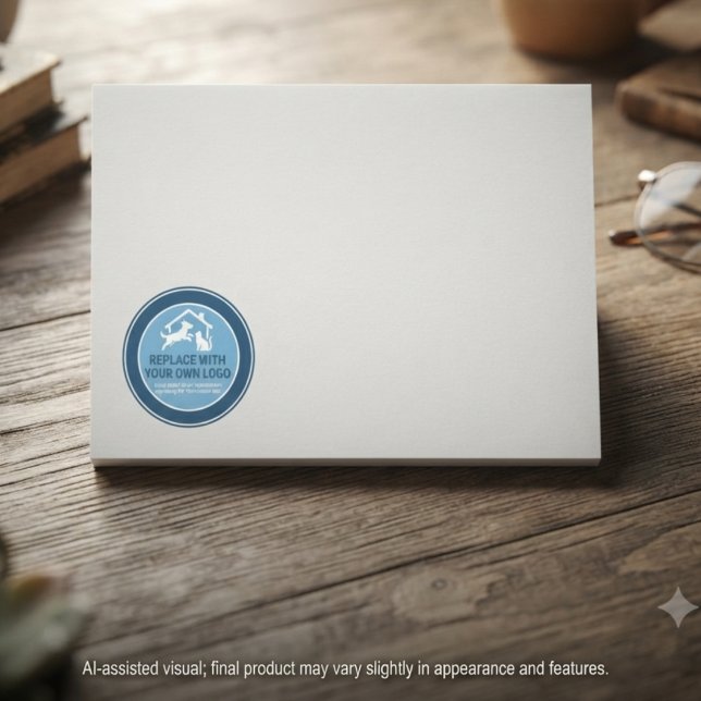 Bloco De Notas Tributo Sentimental de Campanha de Resgate de Anim (Custom logo post-it notes for animal rescues, perfect for professional gifting and office notes.)