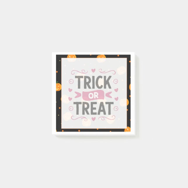 Bloco De Notas Trick Ou Tratar Posto - Notas De Ti (Frente)