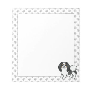 Bloco De Notas Tricolor Japonês Chin Cartoon Dog